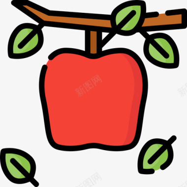 苹果秋季90线性颜色图标图标