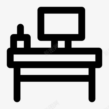 办公桌办公室车站图标图标
