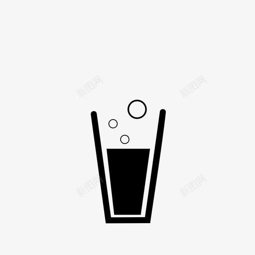 饮料玻璃杯冰块图标svg_新图网 https://ixintu.com 冰块 玻璃杯 苏打水 饮料