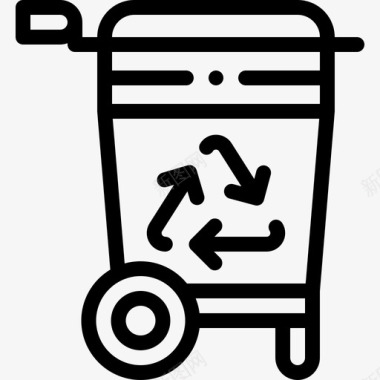 回收站公共服务2线性图标图标