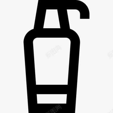 水瓶装箱6线性图标图标