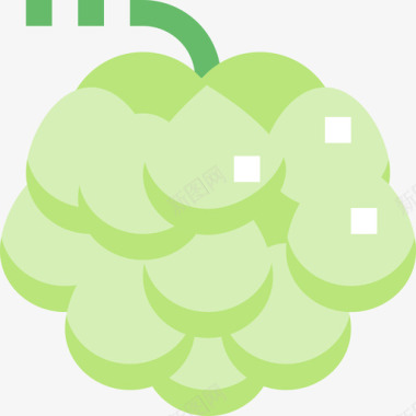 奶油冻苹果蔬菜和水果2平的图标图标
