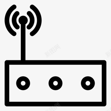 wifi路由器互联网技术图标图标