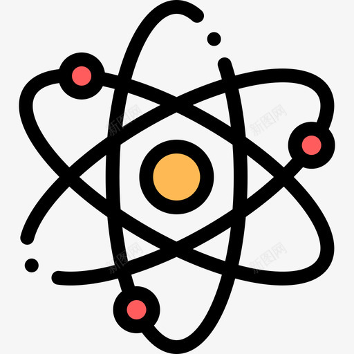 原子核能12线性颜色图标svg_新图网 https://ixintu.com 原子 核能 线性 颜色