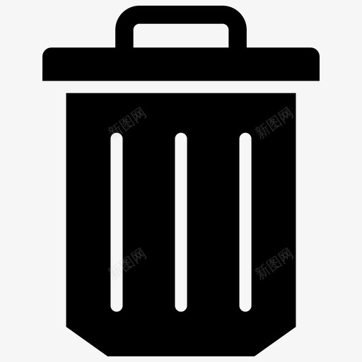 删除垃圾回收站图标svg_新图网 https://ixintu.com 删除 回收站 垃圾 垃圾桶 移除