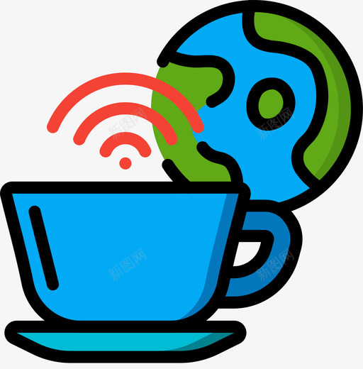 咖啡信息技术9线性颜色图标svg_新图网 https://ixintu.com 信息技术 咖啡 线性 颜色