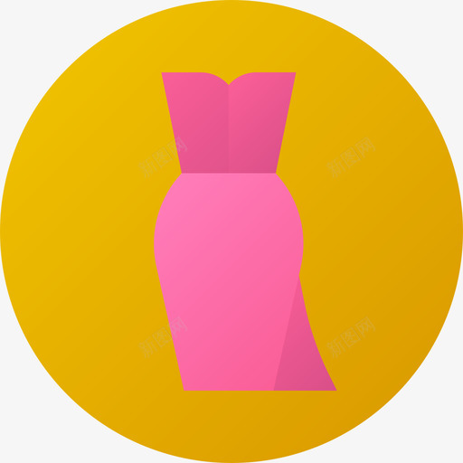 连衣裙时装7渐变色图标svg_新图网 https://ixintu.com 变色 时装 渐变 设计 连衣裙