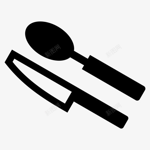 餐具套装食物叉子图标svg_新图网 https://ixintu.com 厨房 叉子 食物 餐具套装 餐厅
