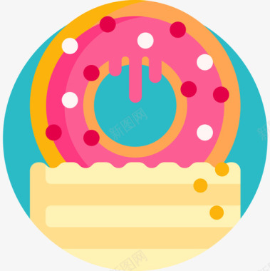 甜甜圈拿走30个平的图标图标