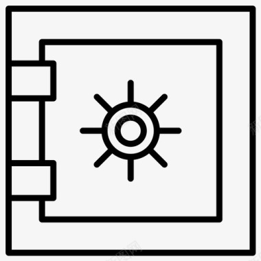 储物柜上锁保险箱图标图标