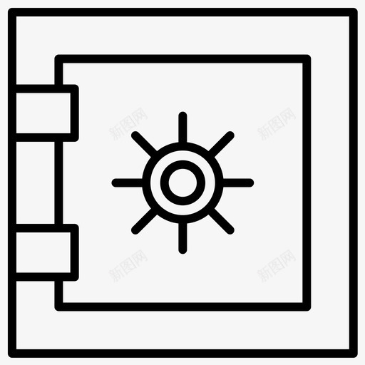 储物柜上锁保险箱图标svg_新图网 https://ixintu.com 上锁 保险 保险箱 储物柜 安全 粗体 线条