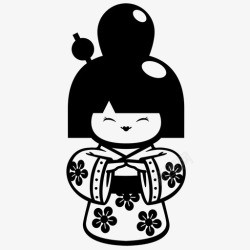 kokeshikokeshi日本玩具图标高清图片