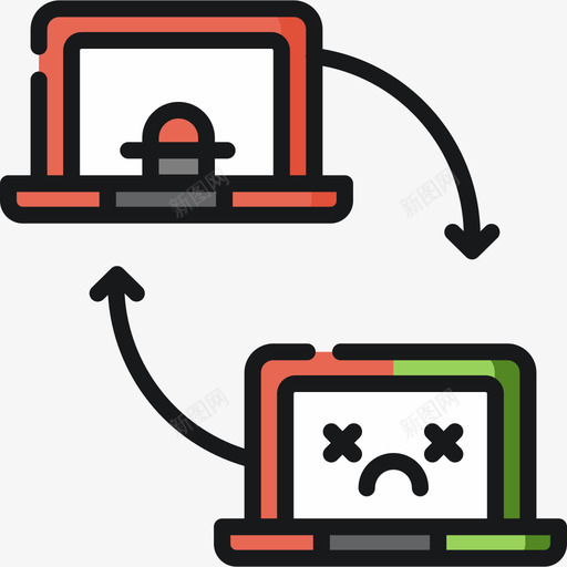 交换网络犯罪19线性颜色图标svg_新图网 https://ixintu.com 交换 线性颜色 网络犯罪19