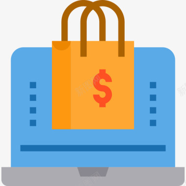 网上购物商务概念11持平图标图标