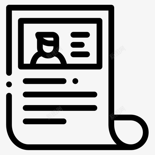 报纸通讯152直系图标svg_新图网 https://ixintu.com 报纸 直系 通讯