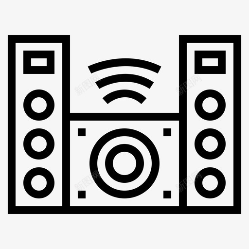 扬声器音乐75线性图标svg_新图网 https://ixintu.com 扬声器 线性 音乐