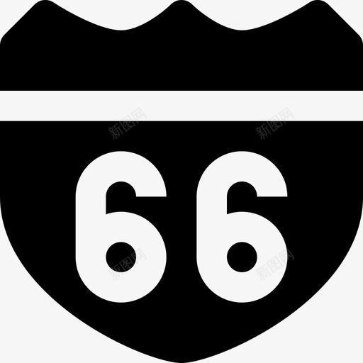 66号公路行驶7号加油图标svg_新图网 https://ixintu.com 66号公路 加油 行驶7号