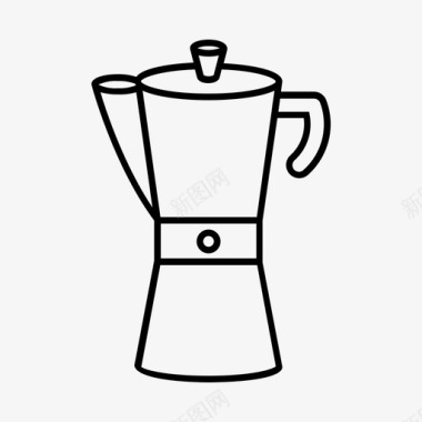 莫卡壶比亚莱蒂浓缩咖啡机图标图标
