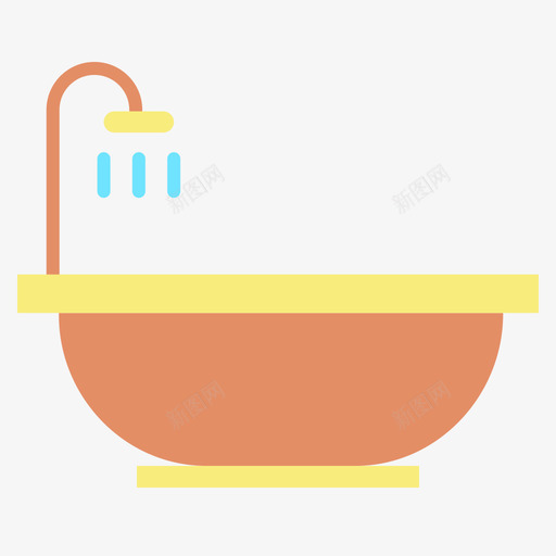 浴缸旅行261平的图标svg_新图网 https://ixintu.com 平的 旅行261 浴缸