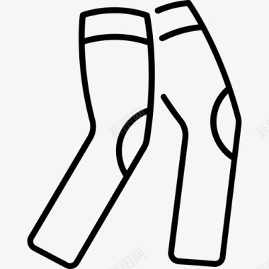 支撑弹性护膝服装运动图标图标
