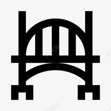 桥梁施工穿越图标图标