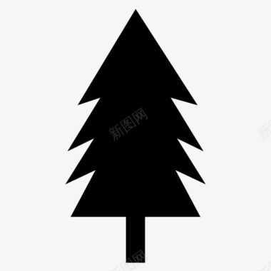 圣诞树冷杉树大自然图标图标