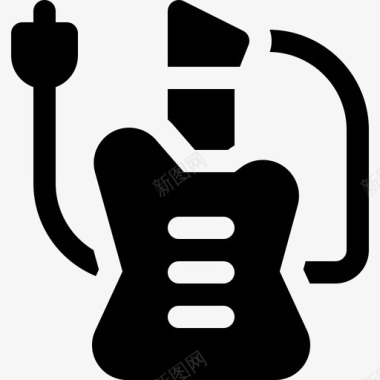 电吉他摇滚乐19填充图标图标