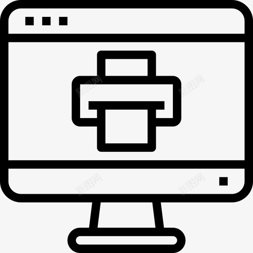 打印机网站和windows界面2线性图标svg_新图网 https://ixintu.com windows 打印机 界面 线性 网站
