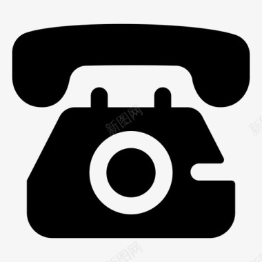 固定电话数字电话旧通信图标图标