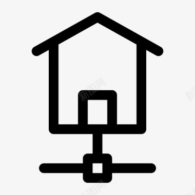 房屋连接家庭图标图标