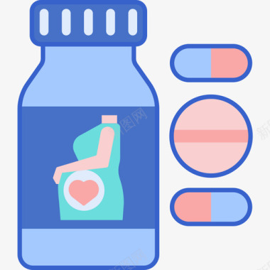 维生素健康50线性颜色图标图标