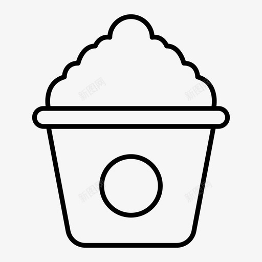 冰淇淋碗美味图标svg_新图网 https://ixintu.com 儿童玩具 冰淇淋 甜点 美味
