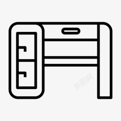 办公室餐桌办公桌家具办公室图标高清图片
