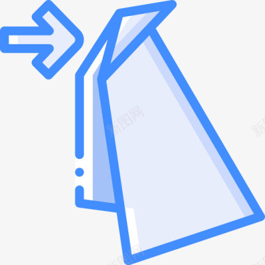 折叠折纸蓝色图标图标