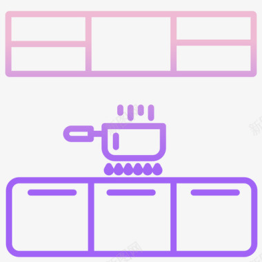 厨房家具装修2轮廓坡度图标图标