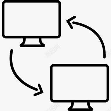数据交换箭头计算机图标图标