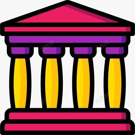 希腊神庙希腊神话23线性颜色图标svg_新图网 https://ixintu.com 希腊 希腊神话 神庙 线性 颜色