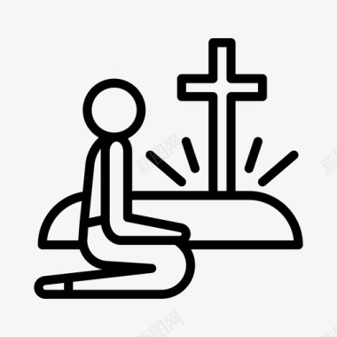 祈祷基督教5直系图标图标