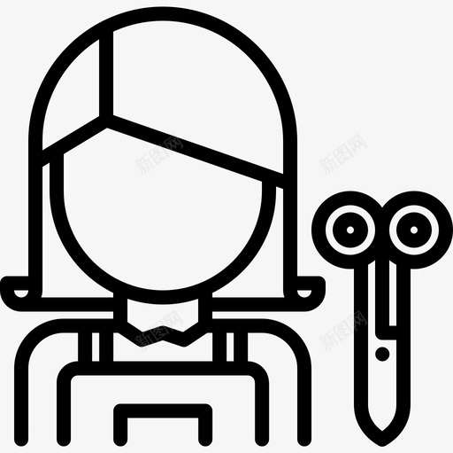 美发沙龙发型8直发图标svg_新图网 https://ixintu.com 发型8 直发 美发沙龙