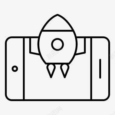 应用程序移动火箭图标图标