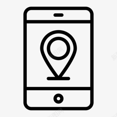 智能手机谷歌地图gps图标图标
