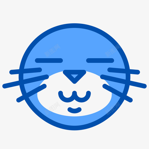 和平海豹表情3蓝色图标svg_新图网 https://ixintu.com 和平 海豹 蓝色 表情