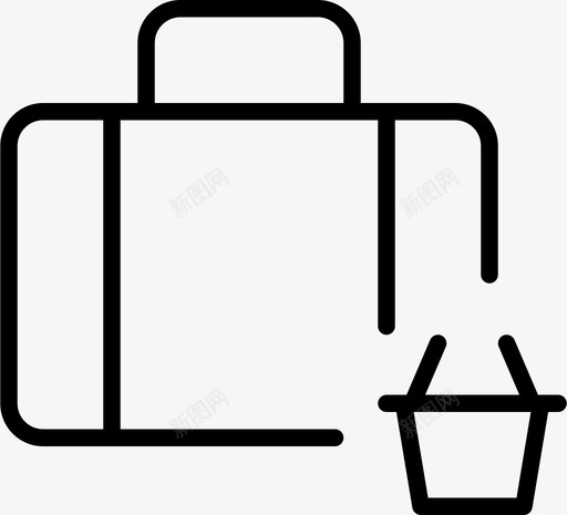 商店公文包购买图标svg_新图网 https://ixintu.com 公文包 商店 手推车 手提箱 旅行 购买