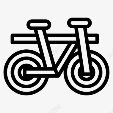 Bycicle自行车4直线型图标图标