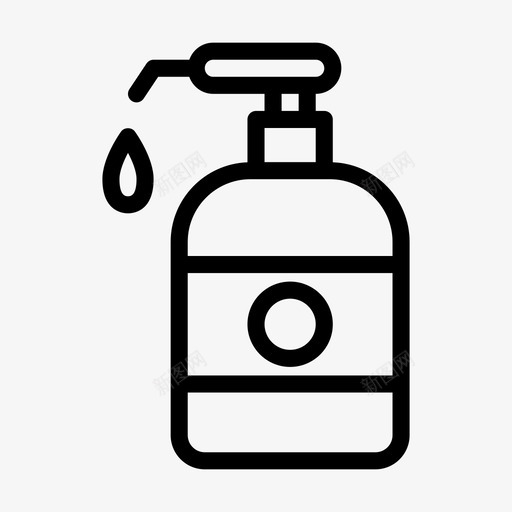 洗发水清洁卫生图标svg_新图网 https://ixintu.com 医疗卫生线标志 卫生 洗发水 液体 清洁 肥皂