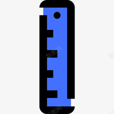 尺子创意8蓝色图标图标
