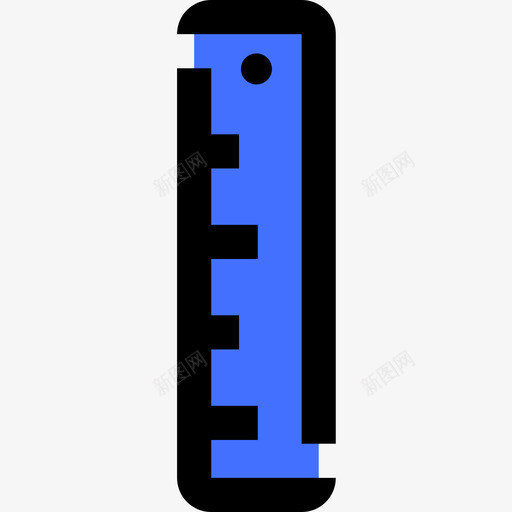 尺子创意8蓝色图标svg_新图网 https://ixintu.com 创意8 尺子 蓝色