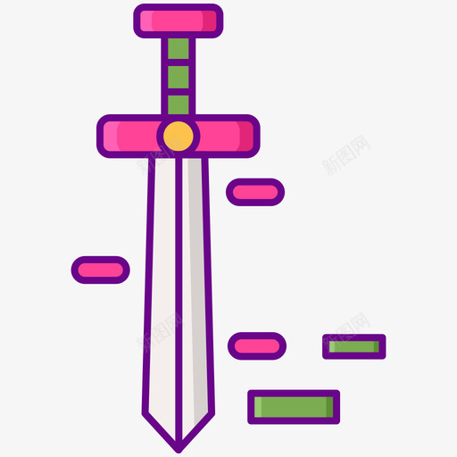 剑运动线条颜色图标svg_新图网 https://ixintu.com 线条 运动 颜色