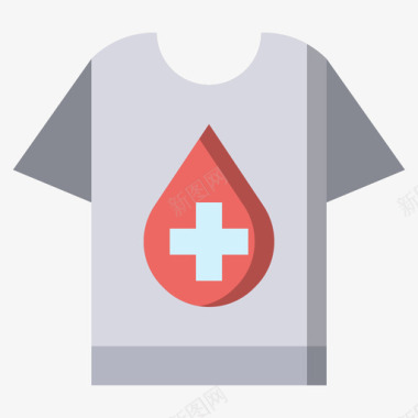 T恤献血51扁平图标图标