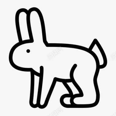 站着的小兔子小兔子图标图标